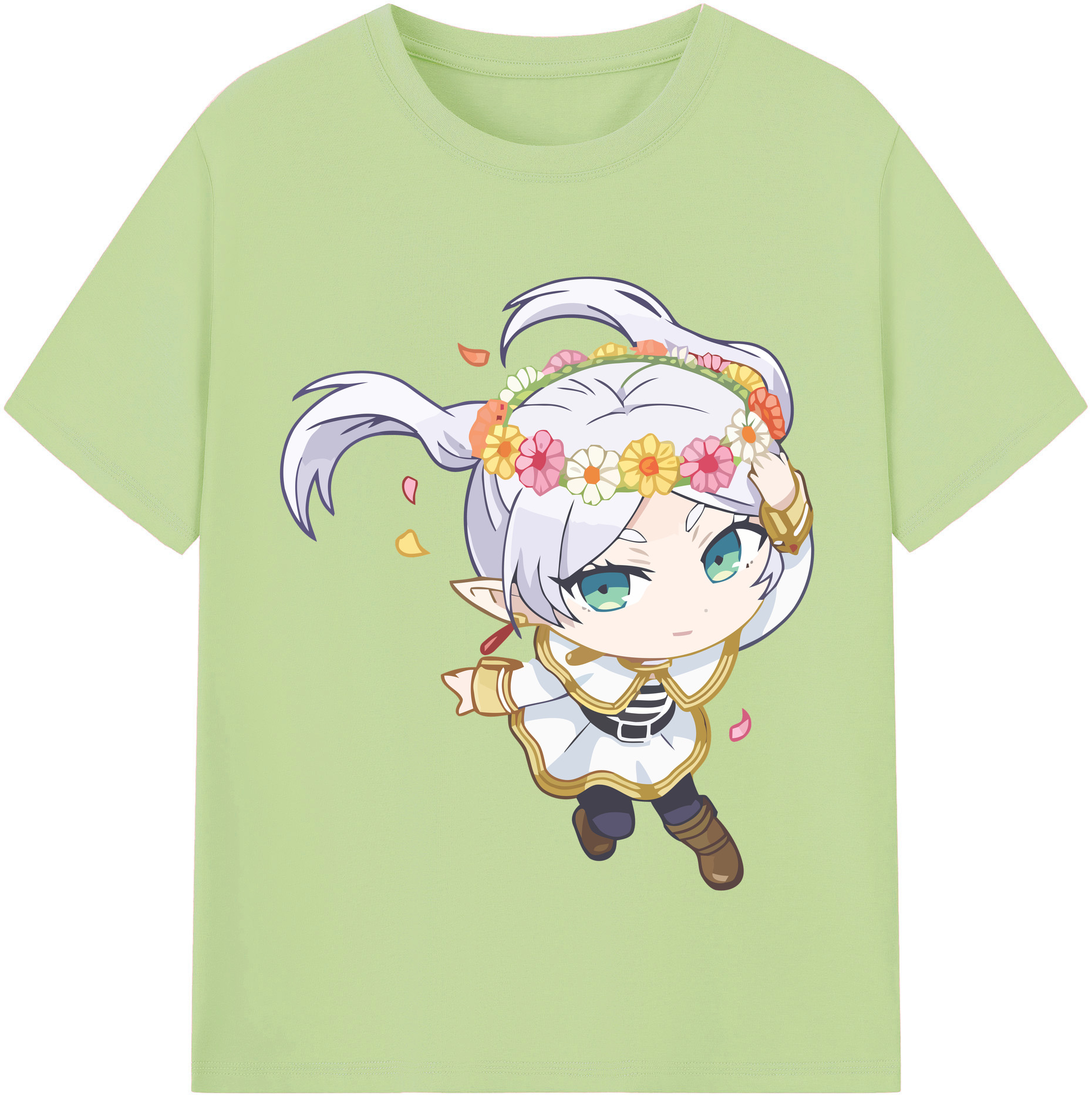 （画像用） 葬送のフリーレン Frieren 綿100％半袖Tシャツ（フロントプリント）